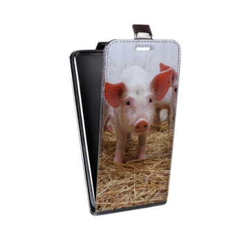 Дизайнерский вертикальный чехол-книжка для Huawei Honor 8 Свинки (на заказ)
