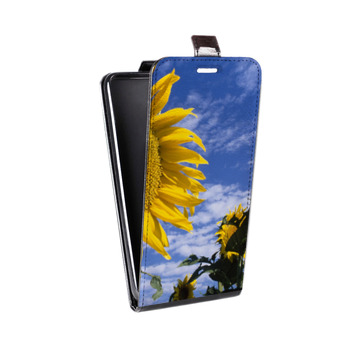 Дизайнерский вертикальный чехол-книжка для Samsung Galaxy Note 5 Подсолнухи (на заказ)