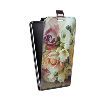 Дизайнерский вертикальный чехол-книжка для Samsung Galaxy A5 Розы (на заказ)