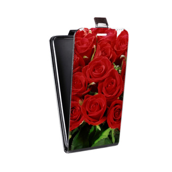Дизайнерский вертикальный чехол-книжка для Lenovo P70 Розы (на заказ)