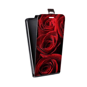 Дизайнерский вертикальный чехол-книжка для Huawei Honor 6C Pro Розы (на заказ)