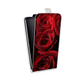 Дизайнерский вертикальный чехол-книжка для Alcatel Idol 5S Розы