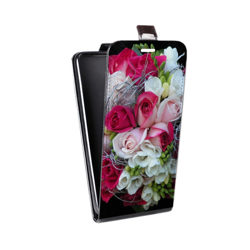 Дизайнерский вертикальный чехол-книжка для Huawei Honor 50 Розы