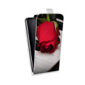 Дизайнерский вертикальный чехол-книжка для Huawei P10 Plus Розы