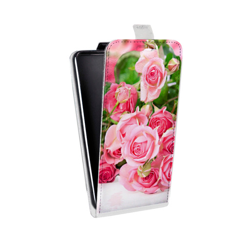 Дизайнерский вертикальный чехол-книжка для Meizu M2 Note Розы