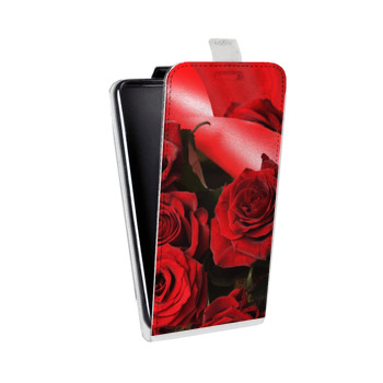 Дизайнерский вертикальный чехол-книжка для Huawei Honor 7A Pro Розы (на заказ)