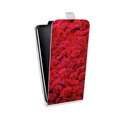 Дизайнерский вертикальный чехол-книжка для LG X Style Розы