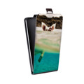 Дизайнерский вертикальный чехол-книжка для Sony Xperia XZ Свинки