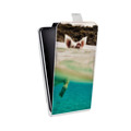 Дизайнерский вертикальный чехол-книжка для HTC U Ultra Свинки
