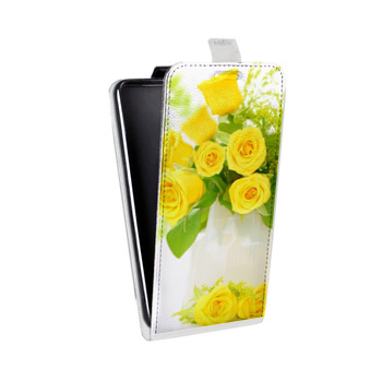 Дизайнерский вертикальный чехол-книжка для HTC U12 Plus Розы (на заказ)