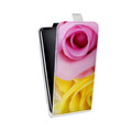 Дизайнерский вертикальный чехол-книжка для LG L80 Розы