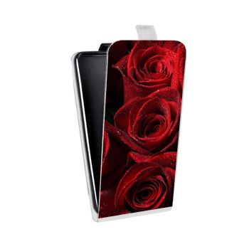 Дизайнерский вертикальный чехол-книжка для Huawei Honor 8X Розы (на заказ)