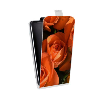 Дизайнерский вертикальный чехол-книжка для HTC Desire 300 Розы (на заказ)