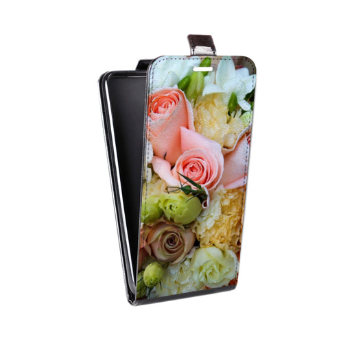 Дизайнерский вертикальный чехол-книжка для Samsung Galaxy Grand Prime Розы