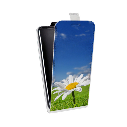 Дизайнерский вертикальный чехол-книжка для Iphone 5c Ромашки