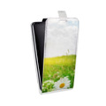 Дизайнерский вертикальный чехол-книжка для ASUS ZenFone 5 Lite Ромашки