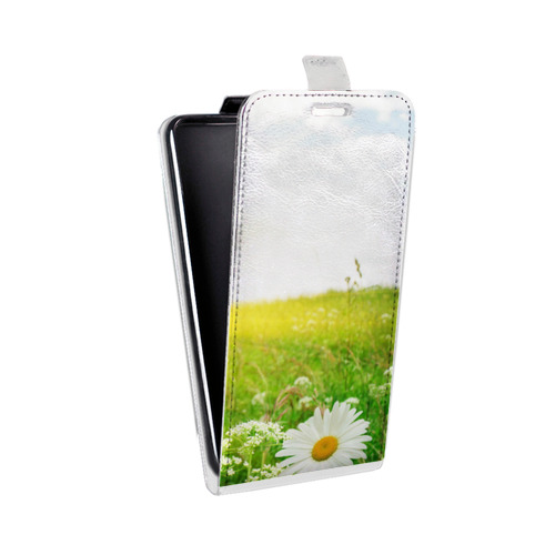 Дизайнерский вертикальный чехол-книжка для LG G4 Stylus Ромашки