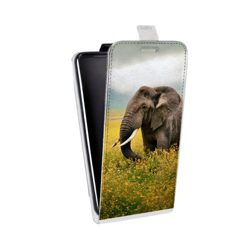Дизайнерский вертикальный чехол-книжка для Samsung Galaxy A3 (2017) Слоны