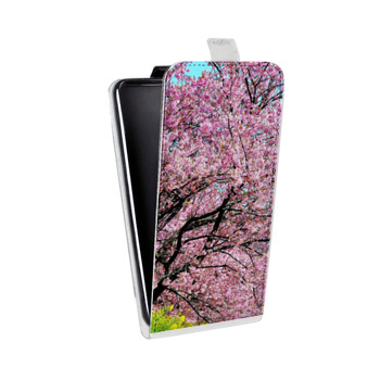 Дизайнерский вертикальный чехол-книжка для Huawei P10 Lite Сакура (на заказ)