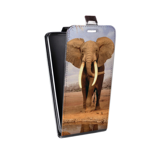 Дизайнерский вертикальный чехол-книжка для Huawei P30 Слоны