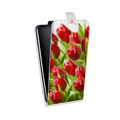 Дизайнерский вертикальный чехол-книжка для Alcatel One Touch POP 3 5 Тюльпаны