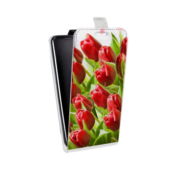 Дизайнерский вертикальный чехол-книжка для Huawei Honor 30i Тюльпаны (на заказ)