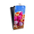 Дизайнерский вертикальный чехол-книжка для Sony Xperia go Тюльпаны