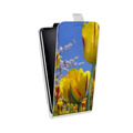 Дизайнерский вертикальный чехол-книжка для Huawei Y9s Тюльпаны