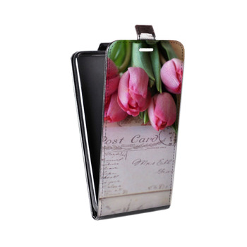 Дизайнерский вертикальный чехол-книжка для Samsung Galaxy S8 Plus Тюльпаны (на заказ)