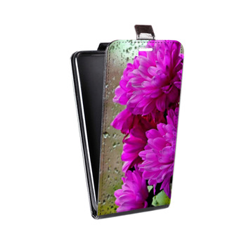 Дизайнерский вертикальный чехол-книжка для Huawei Honor 8 Хризантемы (на заказ)