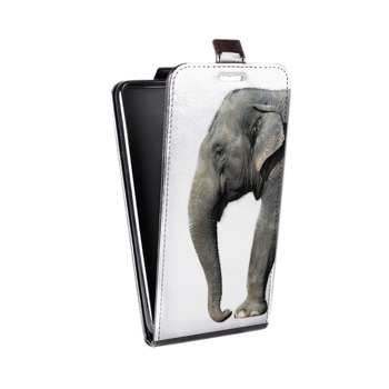 Дизайнерский вертикальный чехол-книжка для Iphone 7 Слоны (на заказ)