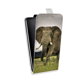 Дизайнерский вертикальный чехол-книжка для Samsung Galaxy S6 Edge Слоны (на заказ)