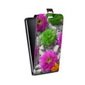 Дизайнерский вертикальный чехол-книжка для HTC Desire 530 Хризантемы