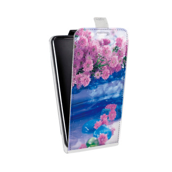 Дизайнерский вертикальный чехол-книжка для Huawei Honor 7A Pro Хризантемы (на заказ)