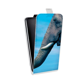 Дизайнерский вертикальный чехол-книжка для Huawei Honor 7A Слоны (на заказ)