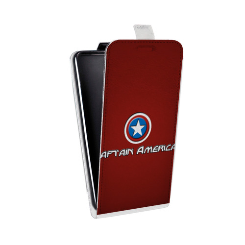 Дизайнерский вертикальный чехол-книжка для HTC Desire 601 Капитан америка