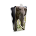 Дизайнерский вертикальный чехол-книжка для Nokia 7.1 Слоны
