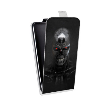 Дизайнерский вертикальный чехол-книжка для Iphone Xs Max Терминатор (на заказ)
