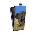 Дизайнерский вертикальный чехол-книжка для LG G7 Fit Слоны