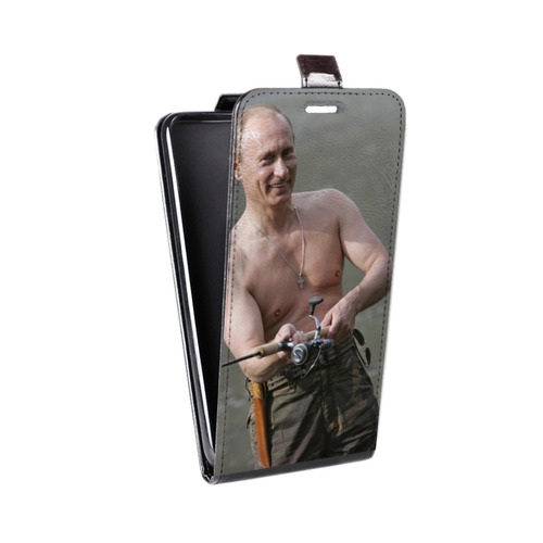 Дизайнерский вертикальный чехол-книжка для Realme 7 Pro В.В.Путин