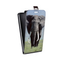 Дизайнерский вертикальный чехол-книжка для LG G4 Stylus Слоны