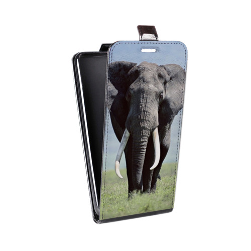 Дизайнерский вертикальный чехол-книжка для LG G4 Stylus Слоны