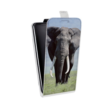 Дизайнерский вертикальный чехол-книжка для Samsung Galaxy S6 Edge Слоны (на заказ)