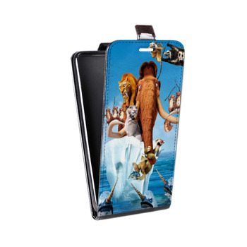 Дизайнерский вертикальный чехол-книжка для Iphone 7 Plus / 8 Plus Ледниковый период (на заказ)