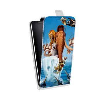 Дизайнерский вертикальный чехол-книжка для Samsung Galaxy J4 Ледниковый период (на заказ)