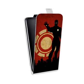 Дизайнерский вертикальный чехол-книжка для Sony Xperia Z3 Железный человек (на заказ)