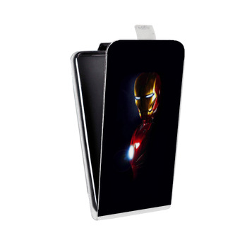 Дизайнерский вертикальный чехол-книжка для LG K7 Железный человек (на заказ)
