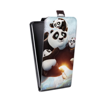 Дизайнерский вертикальный чехол-книжка для Huawei P9 Lite Кунг-Фу Панда (на заказ)
