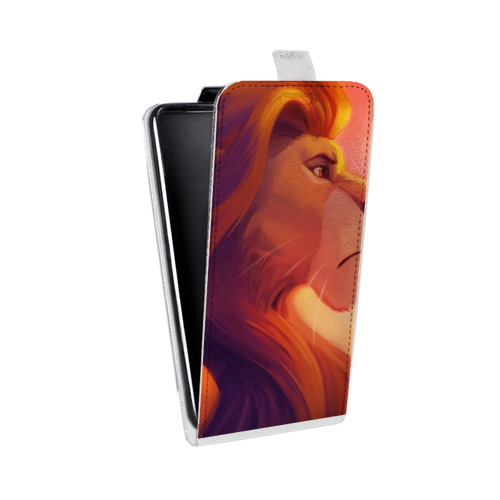 Дизайнерский вертикальный чехол-книжка для Alcatel One Touch Pop C9 Король Лев