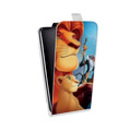 Дизайнерский вертикальный чехол-книжка для Microsoft Lumia 535 Король Лев
